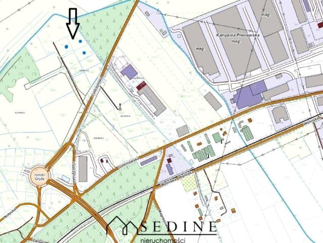 Działka 10 014 m², Szczecin