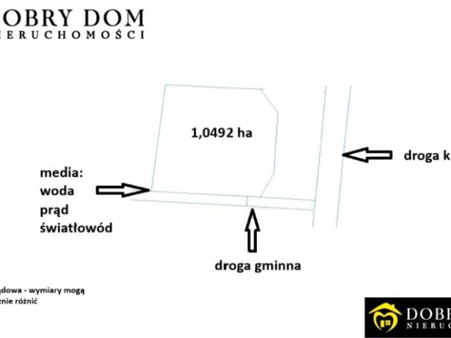 Działka 10 492 m², Popiołówka