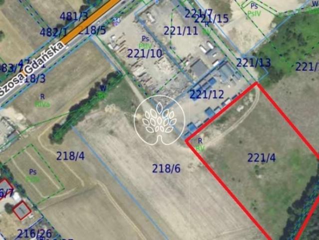 Działka 10 593 m², Żołędowo