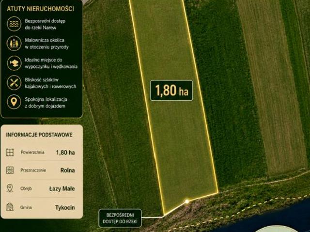 Działka 10 800 m², Łazy Małe