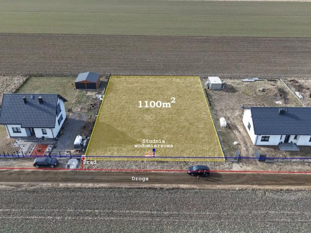 Działka 1100 m² w Arcelinie – spokojna okolica, media, szybki dojazd