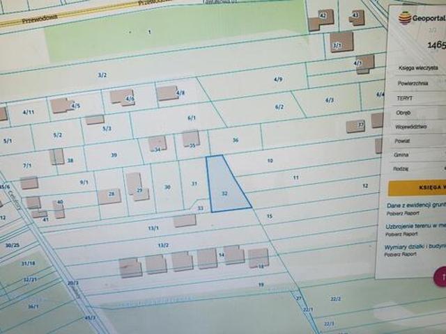 Działka 1156 m² Wawer ul. Celulozy