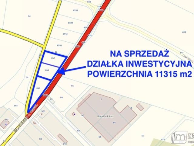 Działka 11 315 m², Gryfice