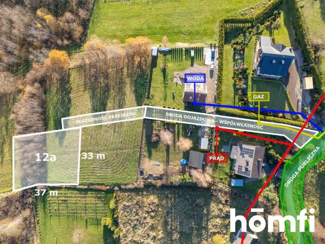 Działka 1200 m² pod dom w malowniczym Włosaniu