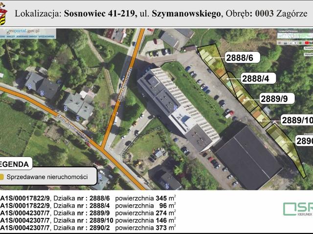 Działka 1234 m² z planem zagospodarowania w Sosnowcu