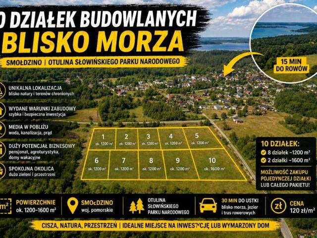 Działka 12 867 m², Smołdzino