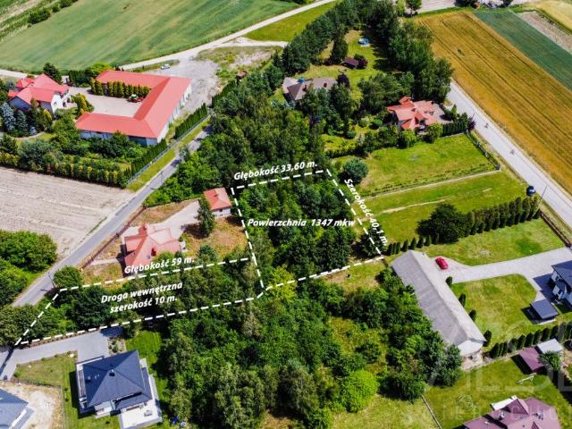 Na sprzedaż działka 1347 m² z mediami i lasem w Olszance