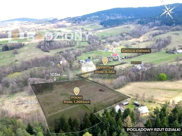 Działka 13 339 m², Polna