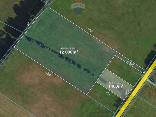 Działka 13 400 m², Ładne