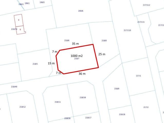 Działka 1 000 m², Czaple