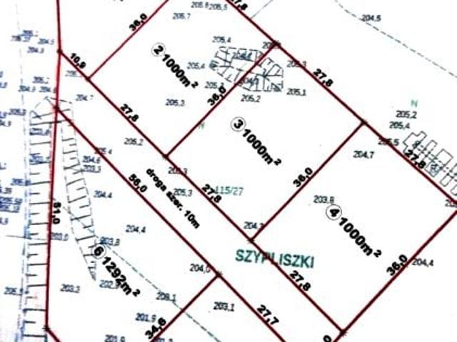 Działka 1 000 m², Jasionowo