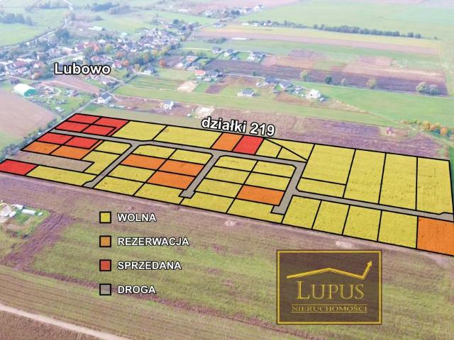 Działka 1 000 m², Lubowo