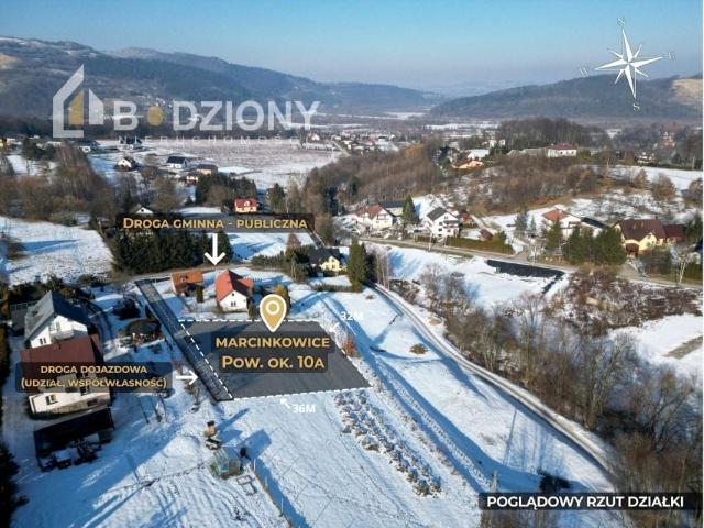 Działka 1 000 m², Marcinkowice