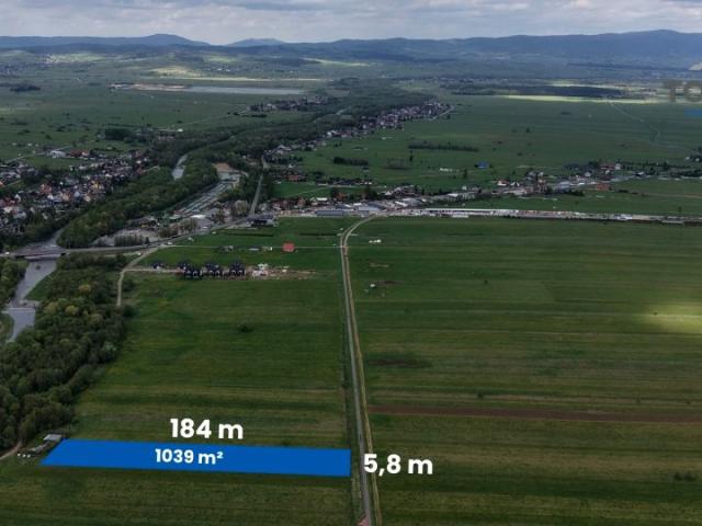 Działka 1 039 m², Czarny Dunajec