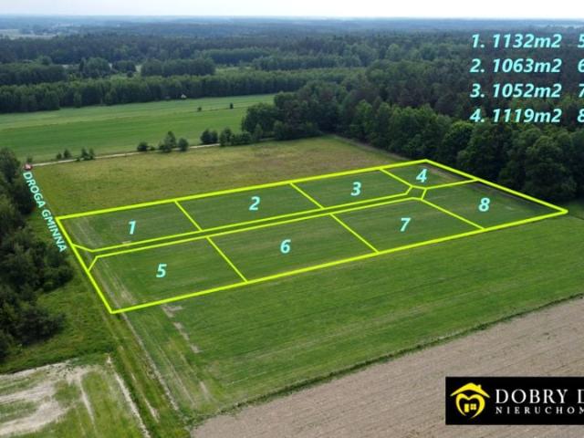 Działka 1 052 m², Skrybicze