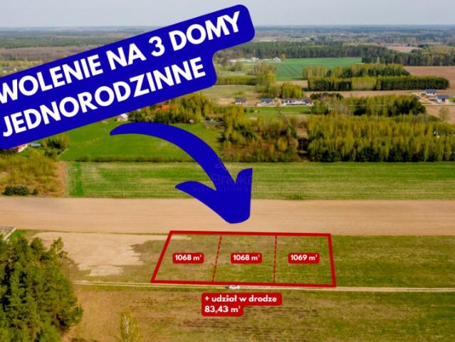 Działka 1 068 m², Pasynki