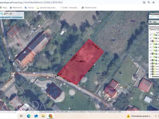 Działka 1 150 m², Tujsk