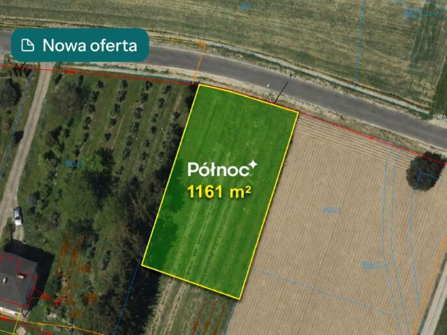 Działka 1 161 m², Sporniak
