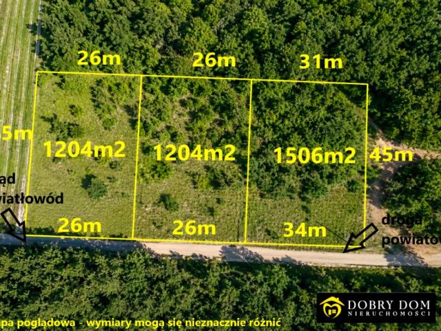 Działka 1 204 m², Łazy Duże