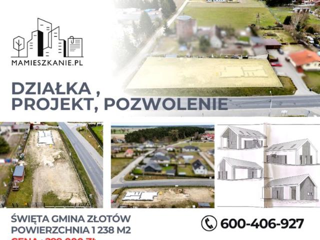 Działka 1 238 m², Święta