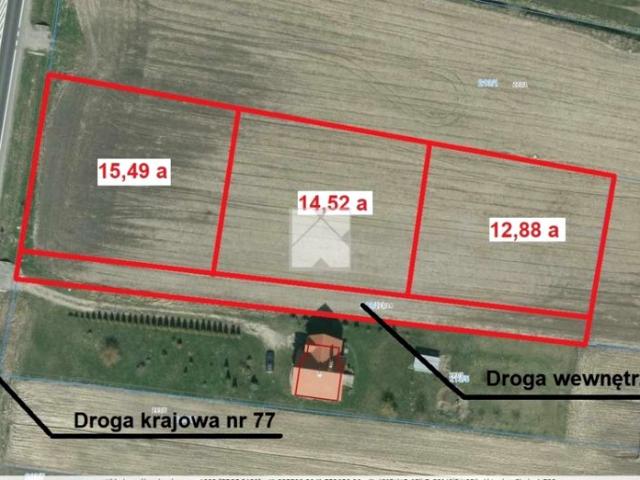 Działka 1 287 m², Małkowice