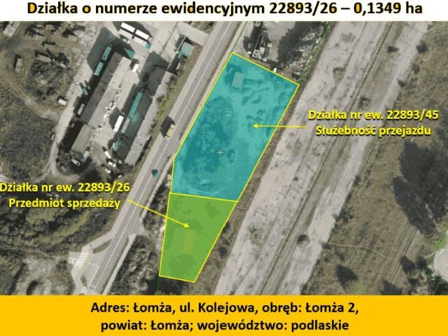 Działka 1 349 m², Łomża