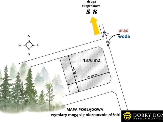 Działka 1 376 m², Rzędziany