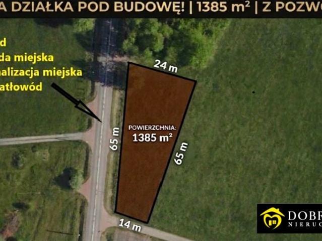 Działka 1 385 m², Wólka