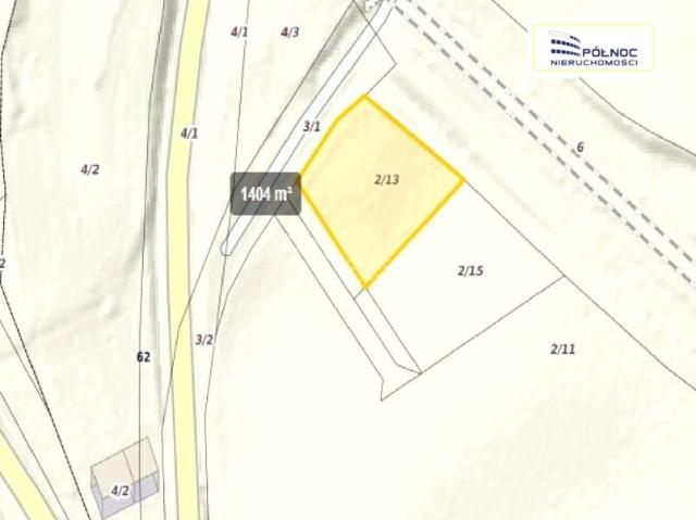 Działka 1 404 m², Święcko