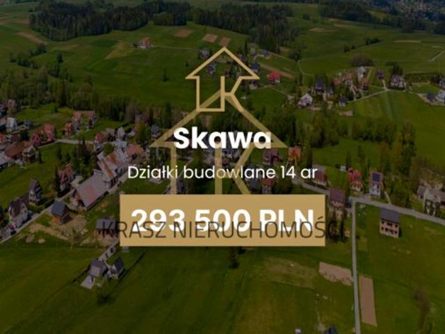 Działka 1 400 m², Skawa