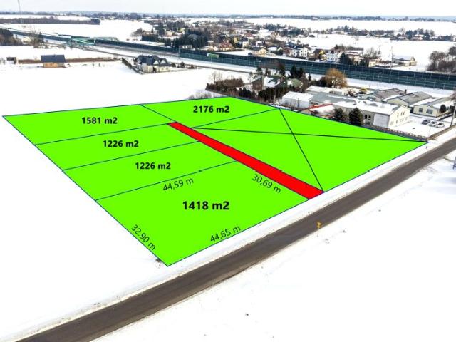Działka 1 418 m², Trojaczkowice