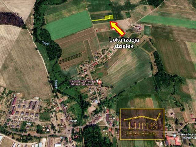 Działka 1 468 m², Pęzino