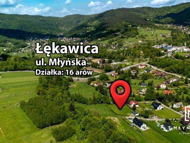 Działka 1 599 m², Łękawica