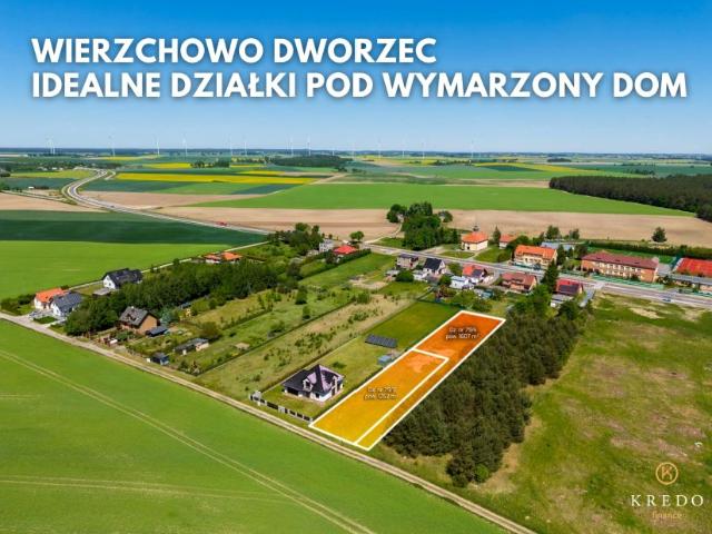 Działka 1 607 m², Wierzchowo Dworzec