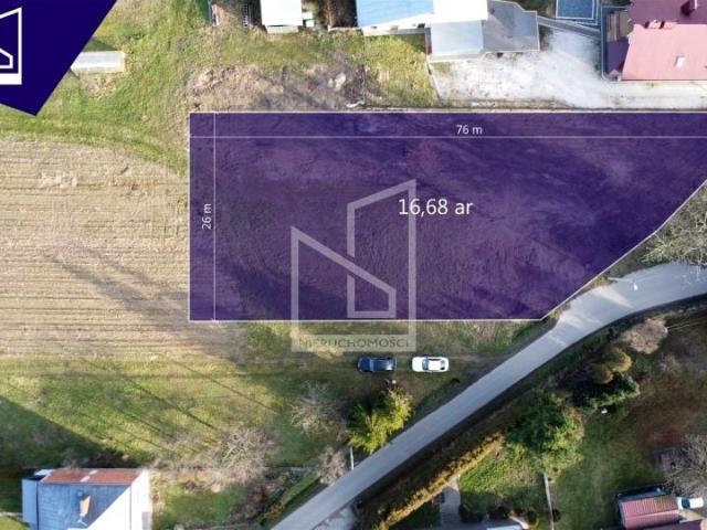 Działka 1 668 m², Nienadówka