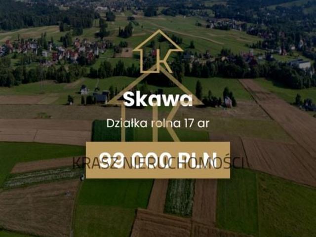 Działka 1 700 m², Skawa