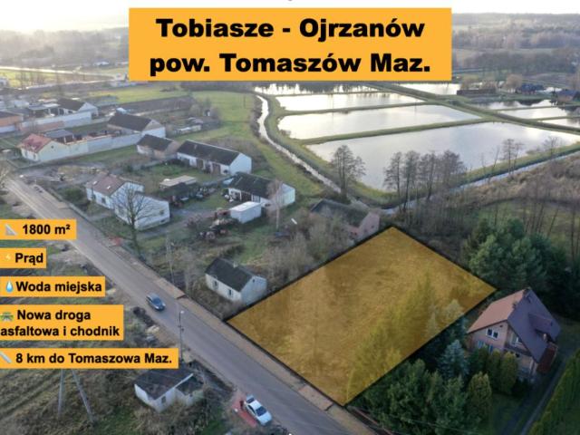 Działka 1 800 m², Tobiasze