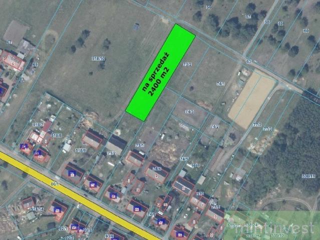 Działka 2400 m² pod zabudowę z mediami w Wierzchosławiu