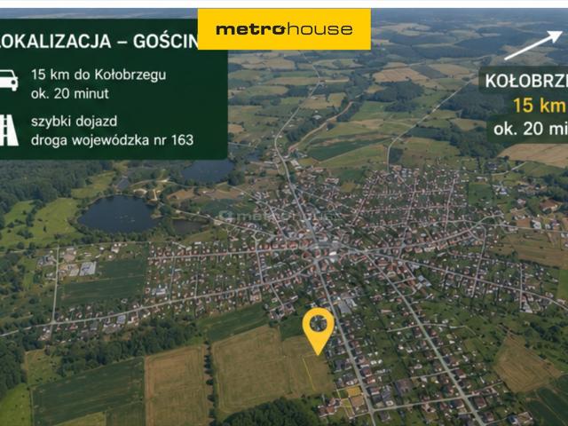 Na sprzedaż działka 2500 m² pod dwa domy w Gościnie
