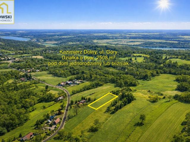 Działka 2508 m² pod dom w Kazimierzu Dolnym, cisza i zieleń
