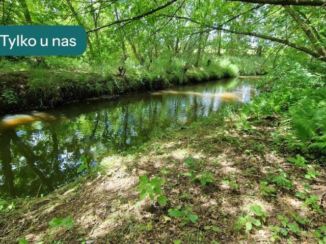 Działka 2740 m² przy rzecze z domkiem zapraszam