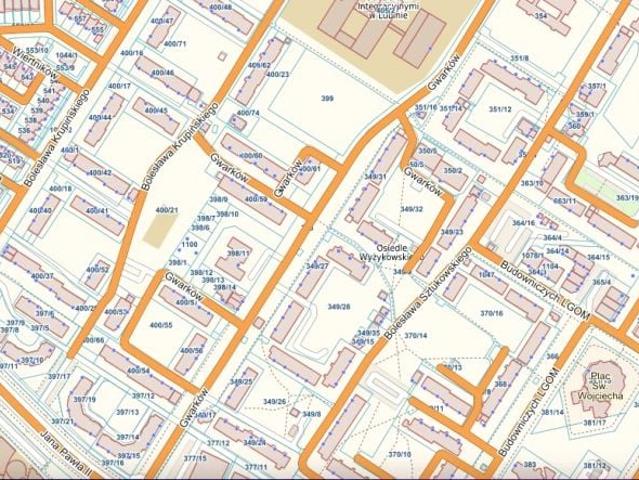 Działka 221 m², Lubin