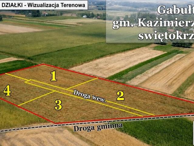 Działka 2 200 m², Gabułtów