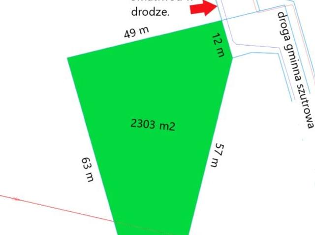Działka 2 303 m², Giełczyn