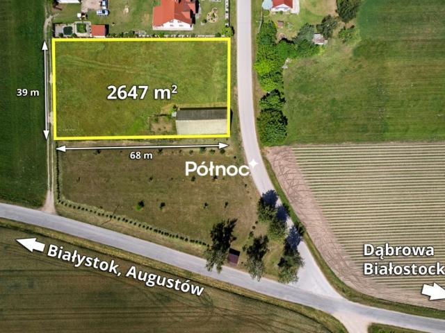 Działka 2 647 m², Hamulka