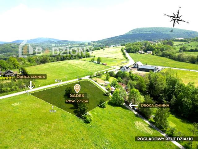 Działka 2 773 m², Sadek