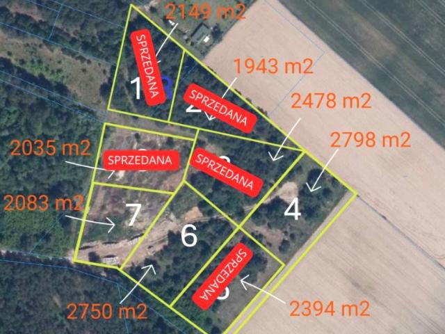 Działka 2 798 m², Bieńki Śmietanki