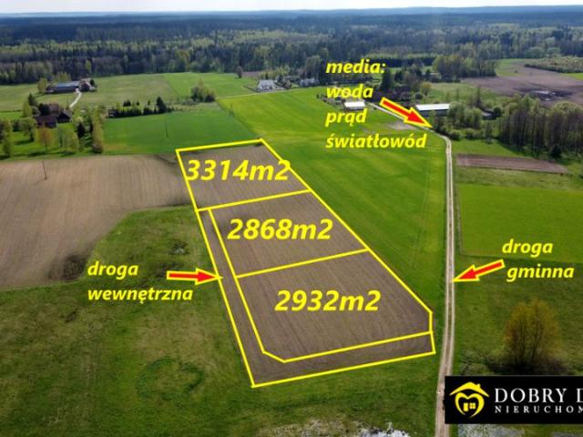Działka 2 868 m², Czarna Wieś Kościelna