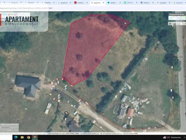 Działka 2 877 m², Spalona