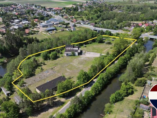 Działka 2,8 ha z budynkami nad rzeką i szlakami kajakowymi